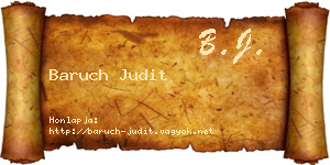 Baruch Judit névjegykártya